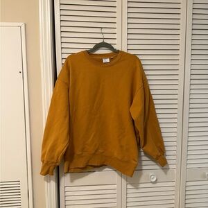 Aritzia TNA Mustard Crewneck
